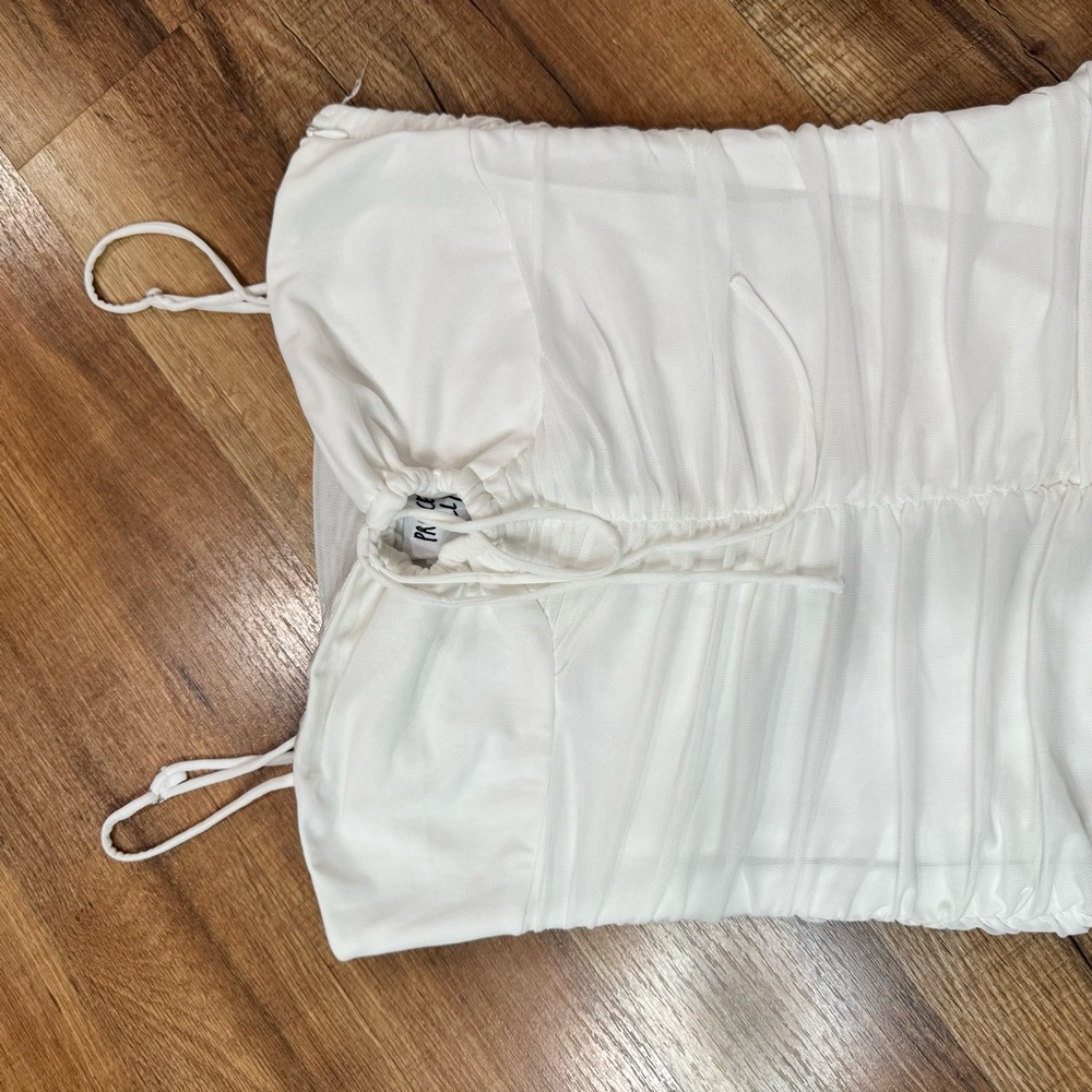 Princess Polly White Ruched Mini Dress - Picture 5 of 6